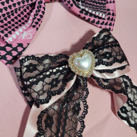 Ma*rs Hair Bow Ribbon Gyaru Accessories Lot Bling Agejo Gyaru Gal Style Pink Y2K main image 8
